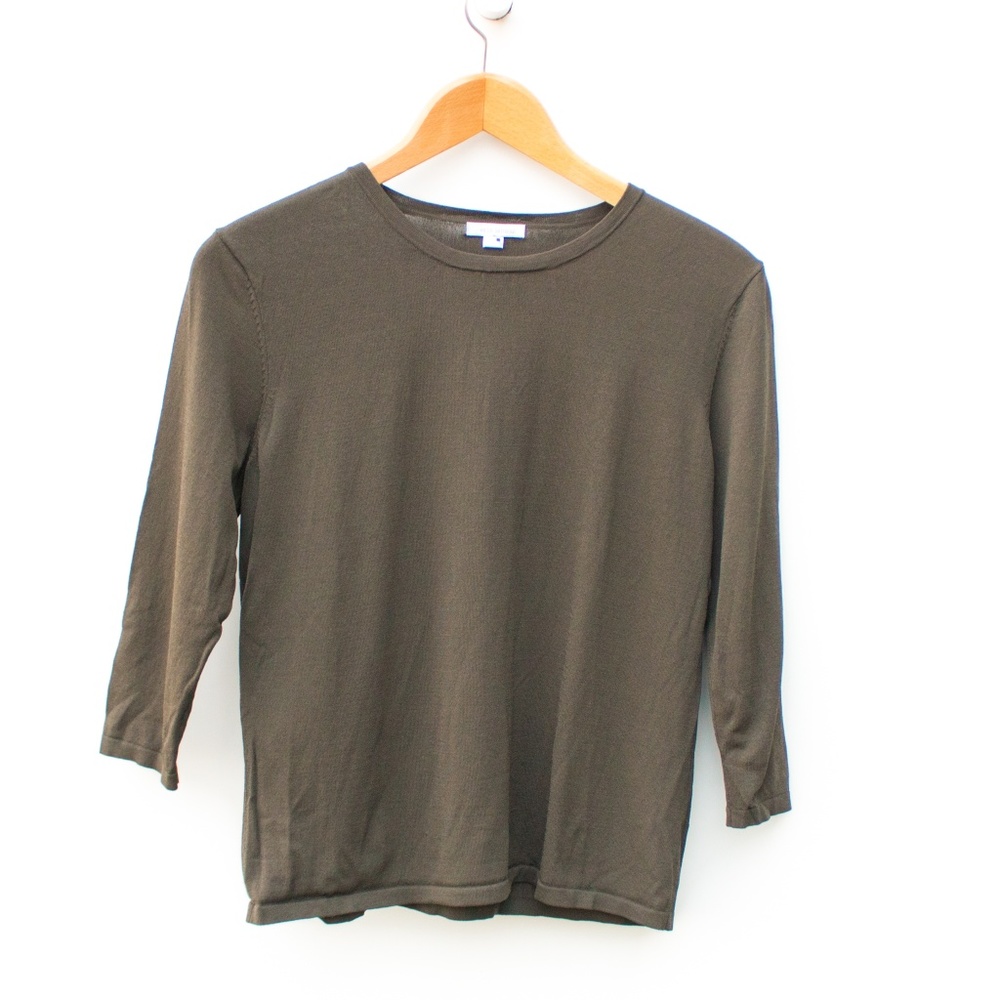 ✨erin london | Neutral Green 3/4 Sleeve Blouse